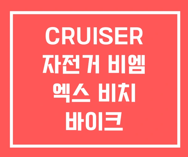 CRUISER 자전거 비엠 엑스 비치 바이크