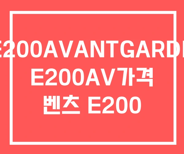 E200AVANTGARDE E200AV가격 벤츠 E200