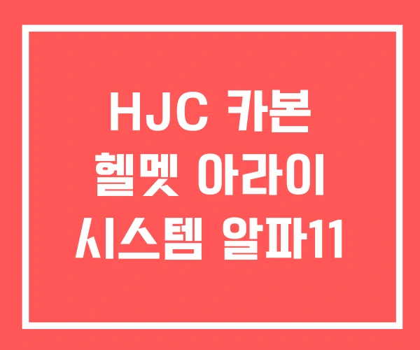 HJC 카본 헬멧 아라이 시스템 알파11 HJC 카본 헬멧 아라이 시스템 알파11