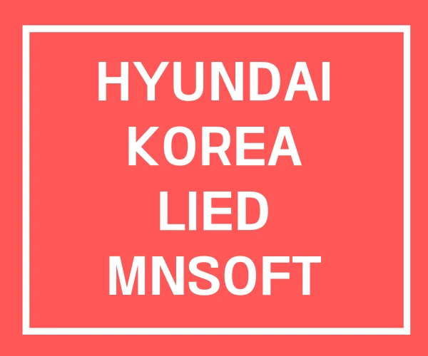 HYUNDAI KOREA LIED MNSOFT HYUNDAI KOREA LIED MNSOFT