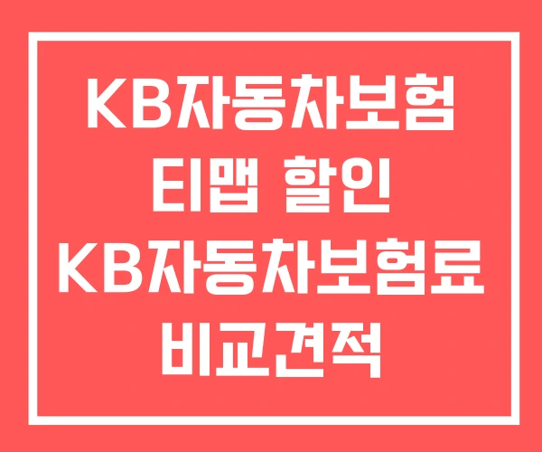 KB자동차보험 티맵 할인 KB자동차보험료 비교견적 KB자동차보험 티맵 할인 KB자동차보험료 비교견적
