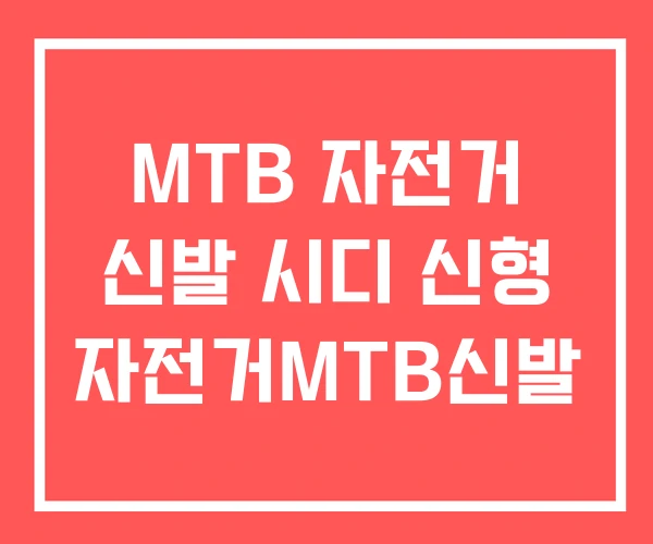 MTB 자전거 신발 시디 신형 자전거MTB신발