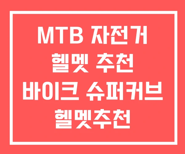 MTB 자전거 헬멧 추천 바이크 슈퍼커브 헬멧추천