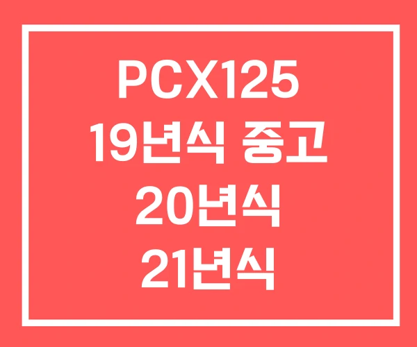 PCX125 19년식 중고 20년식 21년식 PCX125 19년식 중고 20년식 21년식
