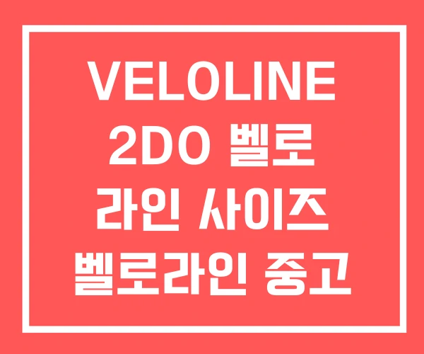 VELOLINE 2DO 벨로 라인 사이즈 벨로라인 중고