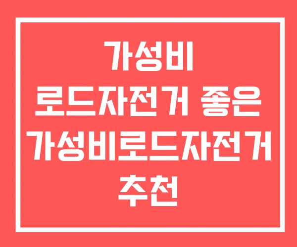 가성비 로드자전거 좋은 가성비로드자전거 추천