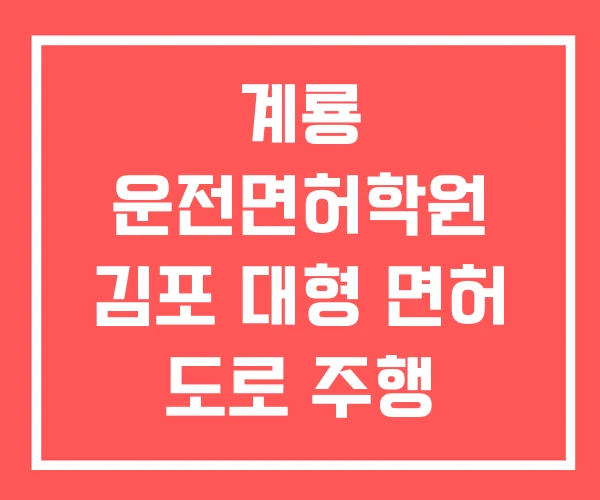 계룡 운전면허학원 김포 대형 면허 도로 주행 계룡 운전면허학원 김포 대형 면허 도로 주행