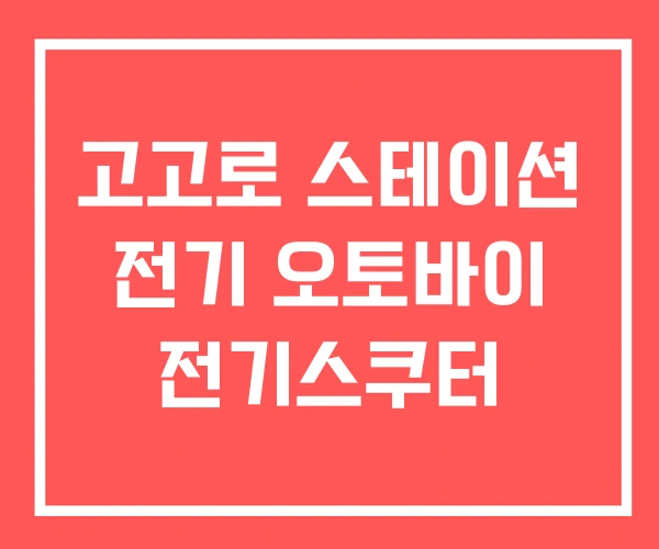 고고로 스테이션 전기 오토바이 전기스쿠터 고고로 스테이션 전기 오토바이 전기스쿠터