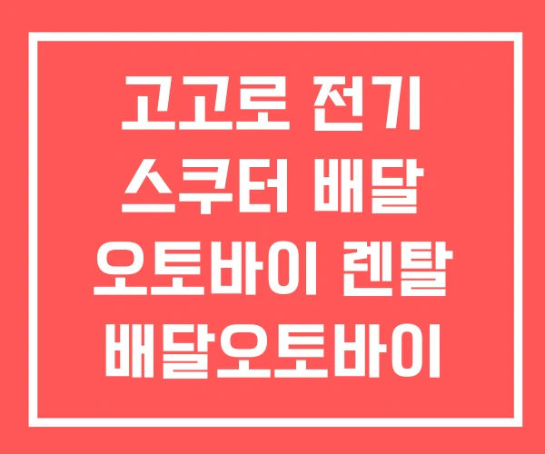 고고로 전기 스쿠터 배달 오토바이 렌탈 배달오토바이 고고로 전기 스쿠터 배달 오토바이 렌탈 배달오토바이