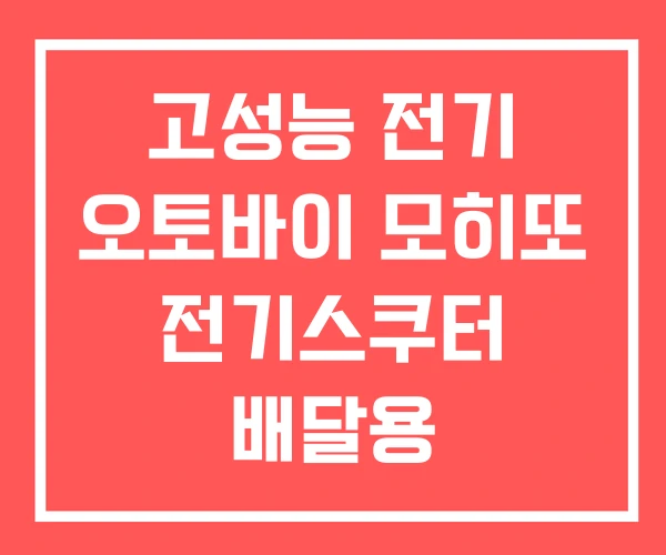 고성능 전기 오토바이 모히또 전기스쿠터 배달용