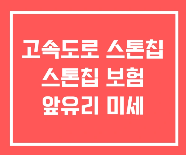고속도로 스톤칩 스톤칩 보험 앞유리 미세 고속도로 스톤칩 스톤칩 보험 앞유리 미세