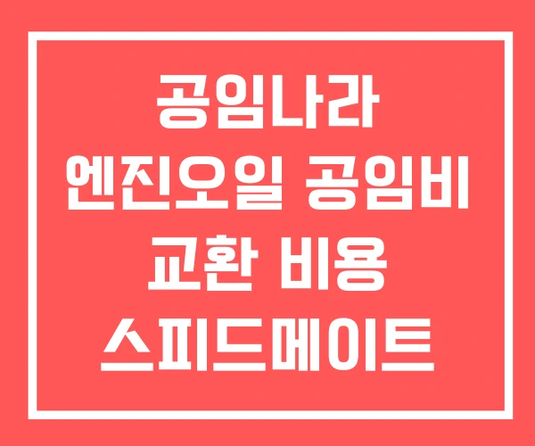 공임나라 엔진오일 공임비 교환 비용 스피드메이트 공임나라 엔진오일 공임비 교환 비용 스피드메이트