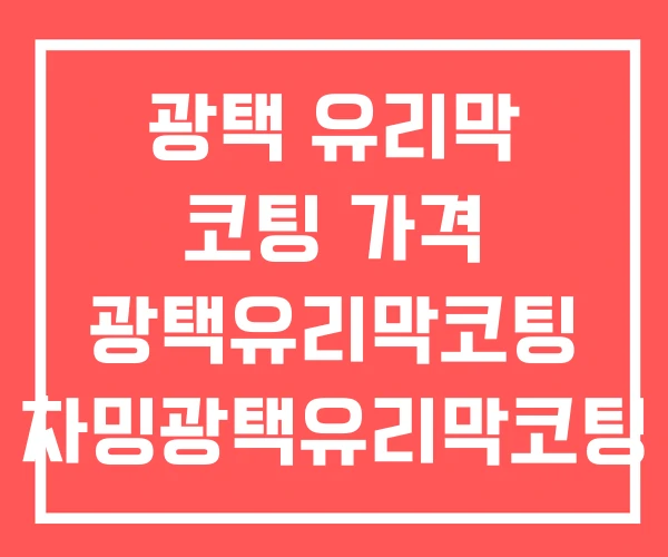 광택 유리막 코팅 가격 광택유리막코팅 차밍광택유리막코팅
