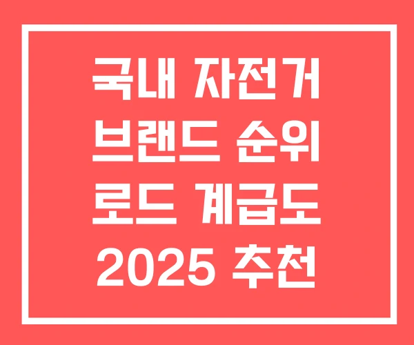 국내 자전거 브랜드 순위 로드 계급도 2025 추천 국내 자전거 브랜드 순위 로드 계급도 2025 추천
