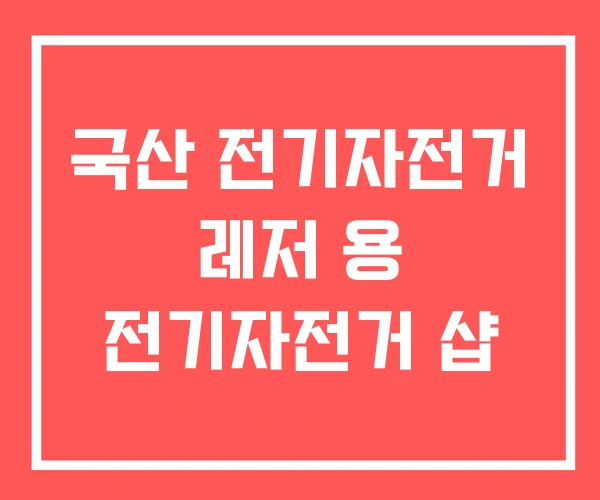 국산 전기자전거 레저 용 전기자전거 샵 국산 전기자전거 레저 용 전기자전거 샵