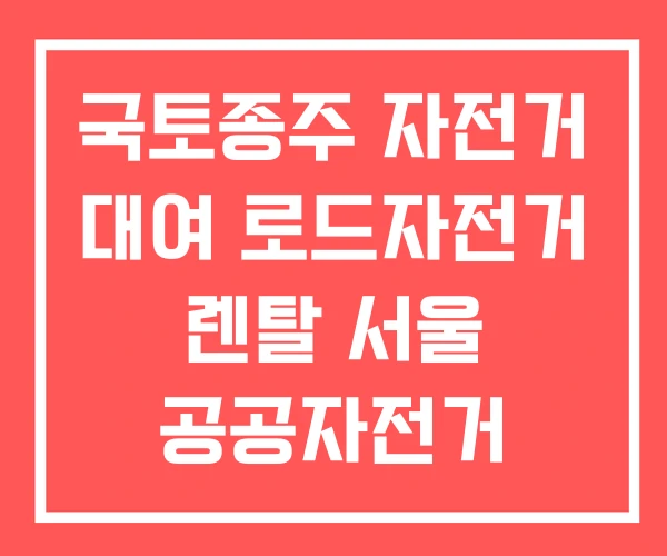 국토종주 자전거 대여 로드자전거 렌탈 서울 공공자전거 국토종주 자전거 대여 로드자전거 렌탈 서울 공공자전거