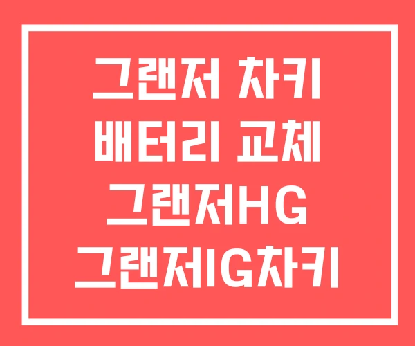 그랜저 차키 배터리 교체 그랜저HG 그랜저IG차키