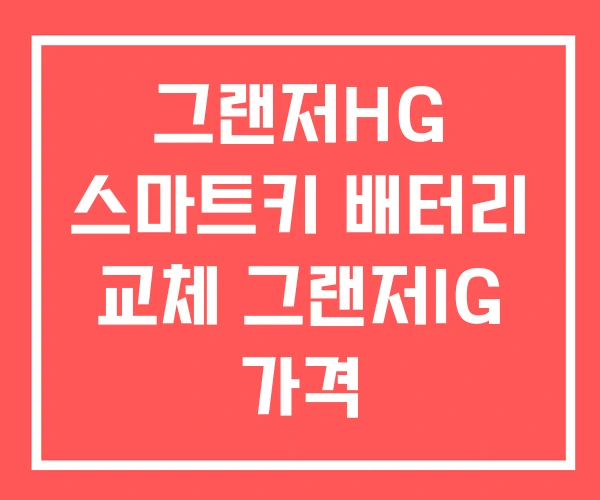 그랜저HG 스마트키 배터리 교체 그랜저IG 가격 그랜저HG 스마트키 배터리 교체 그랜저IG 가격