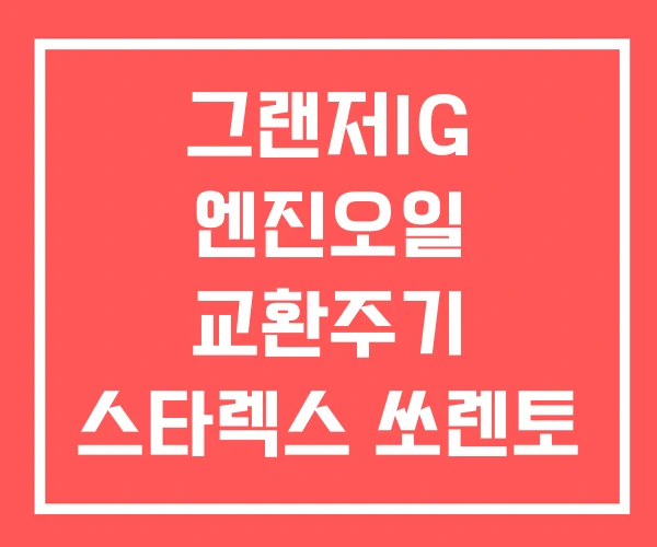 그랜저IG 엔진오일 교환주기 스타렉스 쏘렌토 MQ4 그랜저IG 엔진오일 교환주기 스타렉스 쏘렌토 MQ4