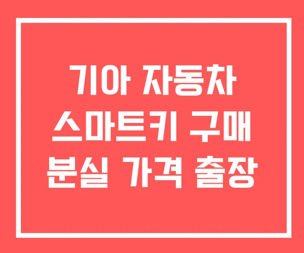 기아 자동차 스마트키 구매 분실 가격 출장 기아 자동차 스마트키 구매 분실 가격 출장