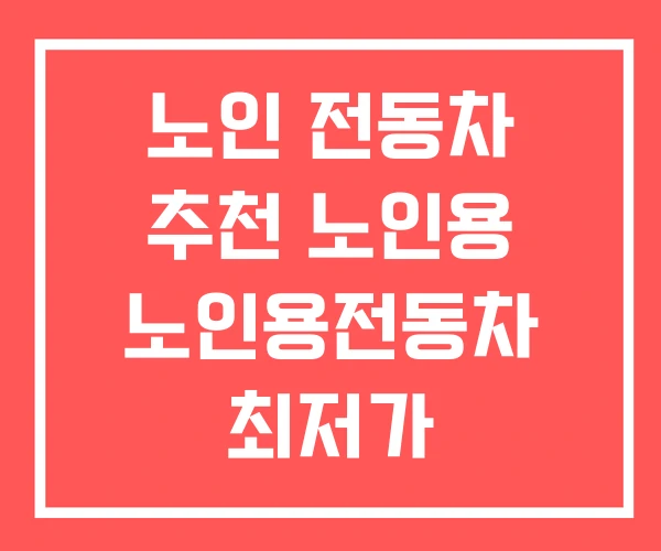노인 전동차 추천 노인용 노인용전동차 최저가