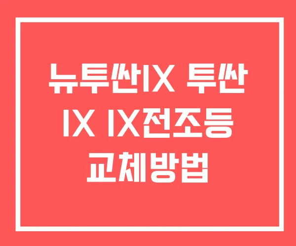 뉴투싼IX 투싼 IX IX전조등 교체방법
