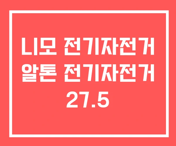 니모 전기자전거 알톤 전기자전거 27.5