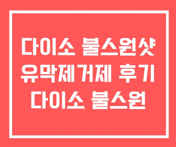 다이소 불스원샷 유막제거제 후기 다이소 불스원