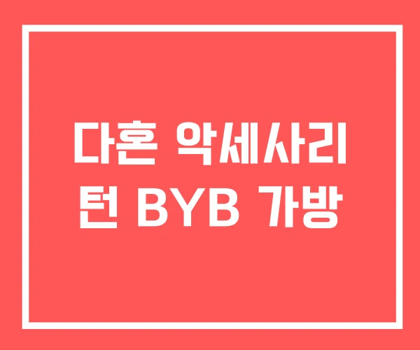다혼 악세사리 턴 BYB 가방