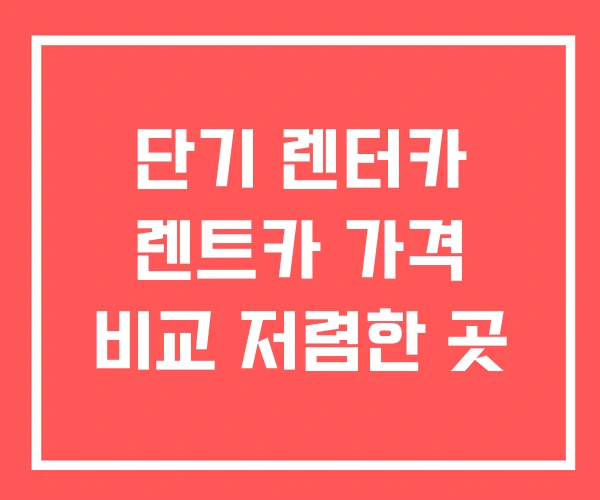 단기 렌터카 렌트카 가격 비교 저렴한 곳 단기 렌터카 렌트카 가격 비교 저렴한 곳