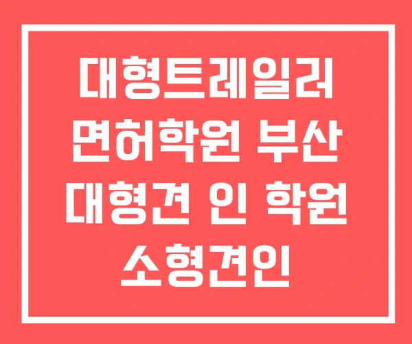 대형트레일러 면허학원 부산 대형견 인 학원 소형견인 대형트레일러 면허학원 부산 대형견 인 학원 소형견인