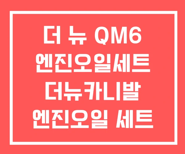 더 뉴 QM6 엔진오일세트 더뉴카니발 엔진오일 세트 모닝 더 뉴 QM6 엔진오일세트 더뉴카니발 엔진오일 세트 모닝