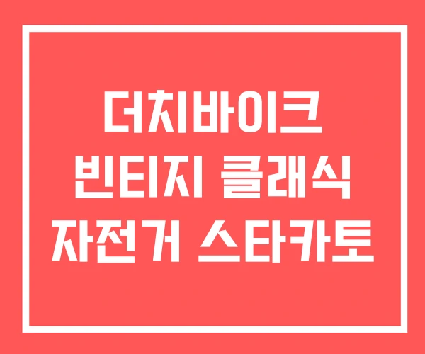 더치바이크 빈티지 클래식 자전거 스타카토