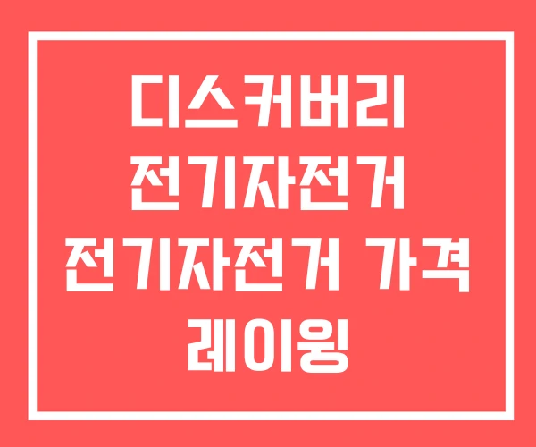 디스커버리 전기자전거 전기자전거 가격 레이윙 디스커버리 전기자전거 전기자전거 가격 레이윙