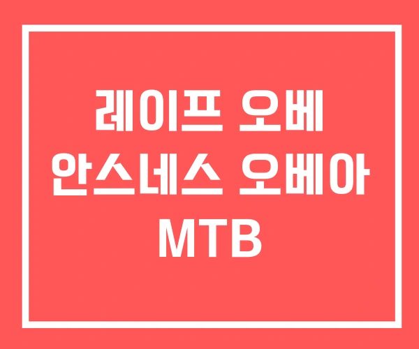 레이프 오베 안스네스 오베아 MTB
