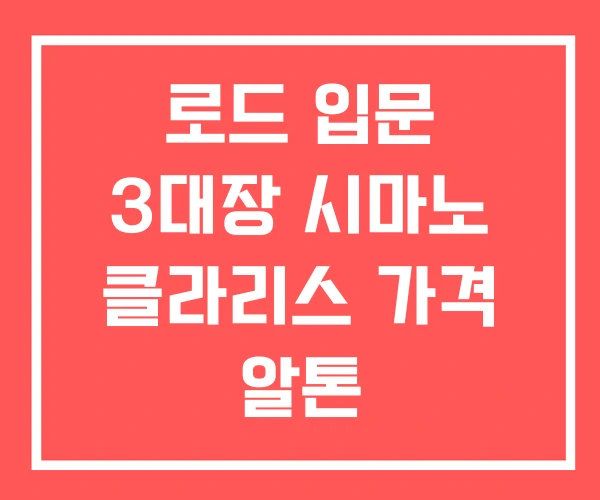 로드 입문 3대장 시마노 클라리스 가격 알톤