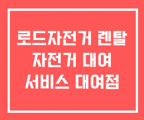 로드자전거 렌탈 자전거 대여 서비스 대여점 로드자전거 렌탈 자전거 대여 서비스 대여점