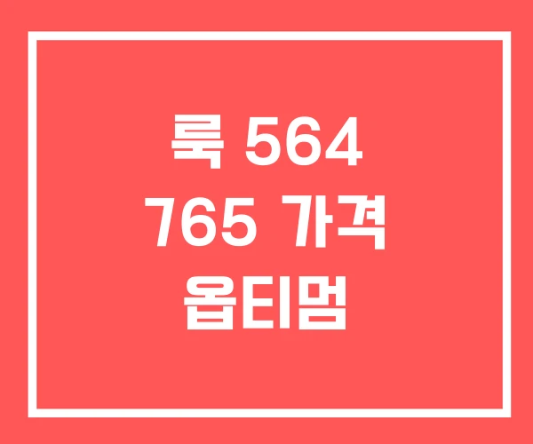 룩 564 765 가격 옵티멈