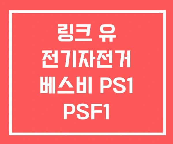 링크 유 전기자전거 베스비 PS1 PSF1
