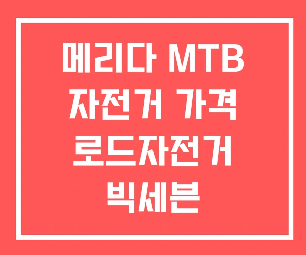 메리다 MTB 자전거 가격 로드자전거 빅세븐