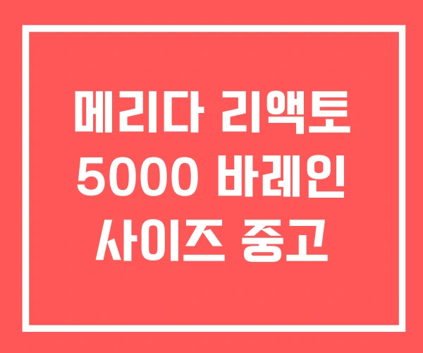 메리다 리액토 5000 바레인 사이즈 중고