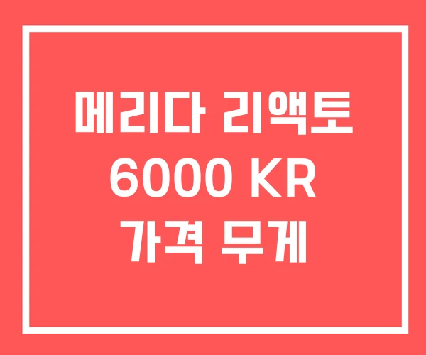 메리다 리액토 6000 KR 가격 무게 메리다 리액토 6000 KR 가격 무게