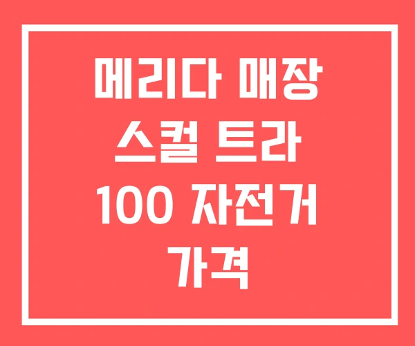 메리다 매장 스컬 트라 100 자전거 가격 메리다 매장 스컬 트라 100 자전거 가격