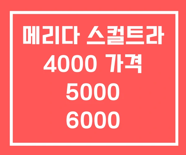 메리다 스컬트라 4000 가격 5000 6000 메리다 스컬트라 4000 가격 5000 6000