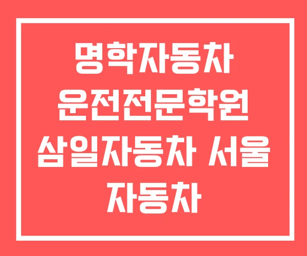 명학자동차 운전전문학원 삼일자동차 서울 자동차 명학자동차 운전전문학원 삼일자동차 서울 자동차