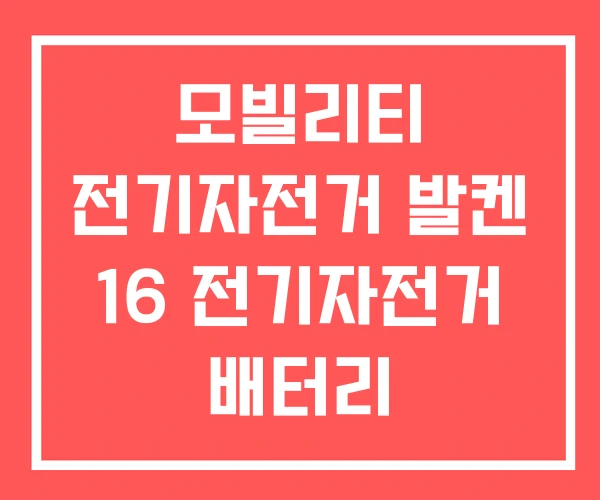 모빌리티 전기자전거 발켄 16 전기자전거 배터리 모빌리티 전기자전거 발켄 16 전기자전거 배터리