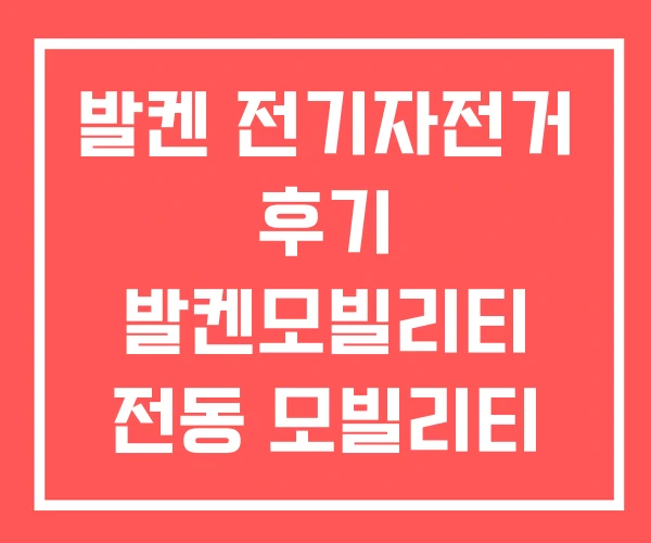 발켄 전기자전거 후기 발켄모빌리티 전동 모빌리티 발켄 전기자전거 후기 발켄모빌리티 전동 모빌리티