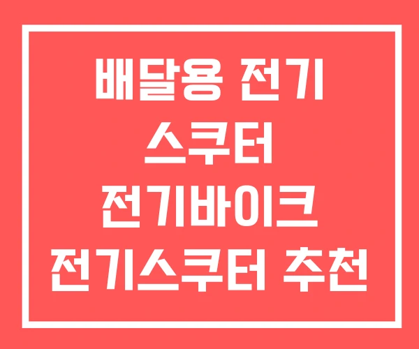 배달용 전기 스쿠터 전기바이크 전기스쿠터 추천