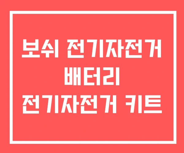 보쉬 전기자전거 배터리 전기자전거 키트