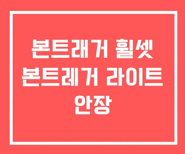 본트래거 휠셋 본트레거 라이트 안장